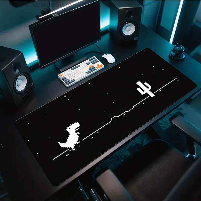 Mouse Gaming Retro - Neon Topography & Pixel Dino Mouse