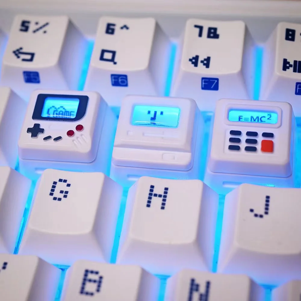 Retro Gaming Station - K-04 3-in-1 Creative Retro Transparent Keycap