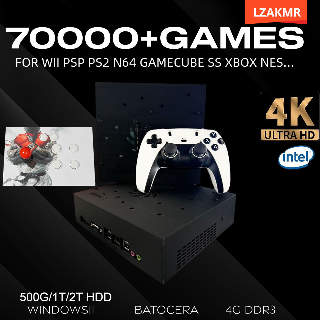 Retro Gaming Kiosk - Retro Gaming Console 70000+ Games 2TB