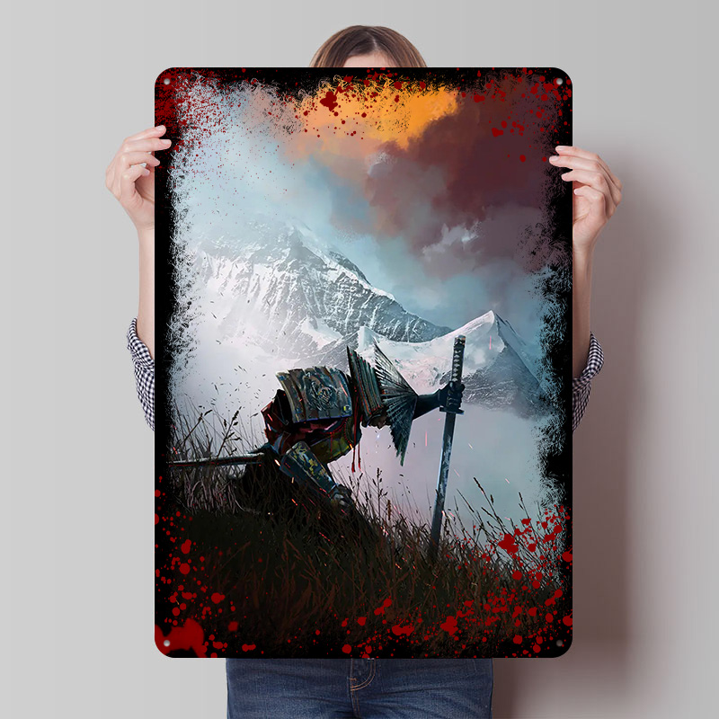 Samurai Pop Art Printed Poster - Retro Poster Gaming recension och pris