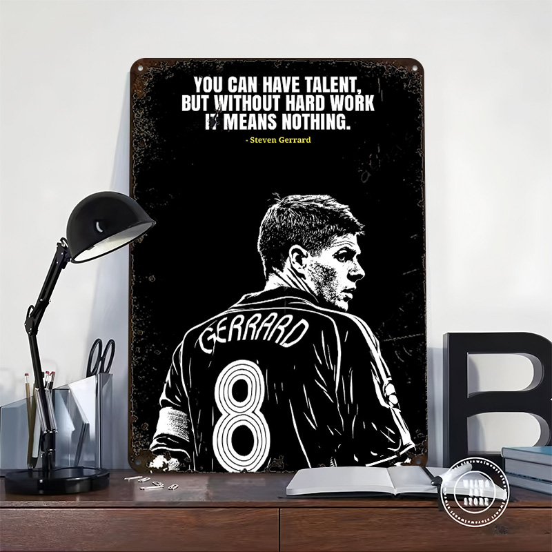 Steven Gerrard Quote Metal Pos - Retro Poster Gaming recension och pris