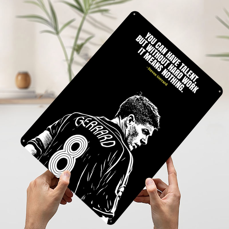 Steven Gerrard Quote Metal Pos - Retro Poster Gaming recension och pris
