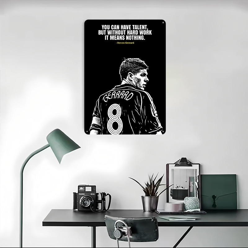 Steven Gerrard Quote Metal Pos - Retro Poster Gaming recension och pris