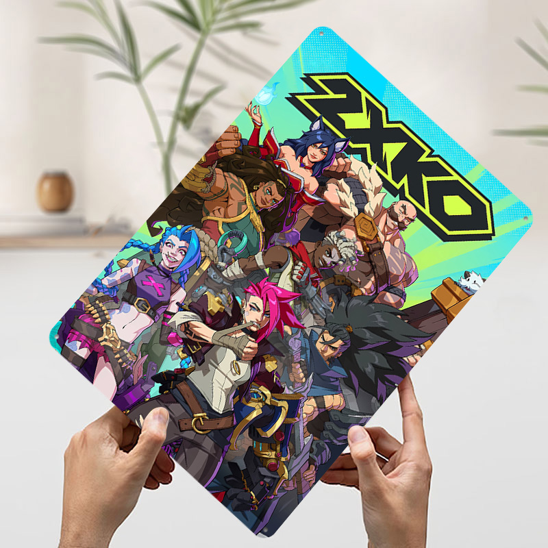 2XKO Fighting Game Art Tinplat - Retro Poster Gaming recension och pris