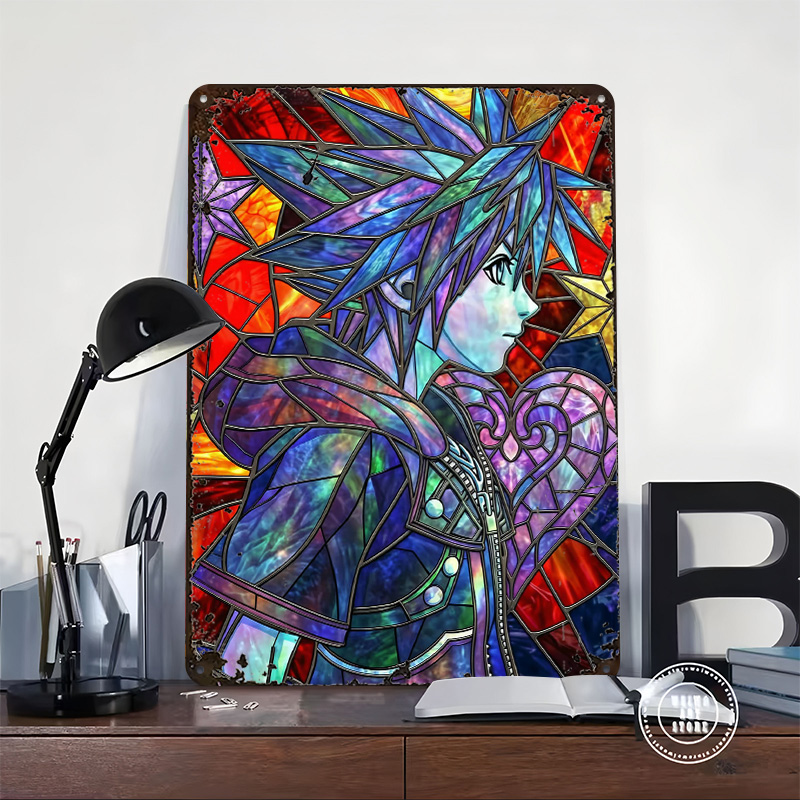 Kingdom Hearts Sora Stained Gl - Retro Poster Gaming recension och pris