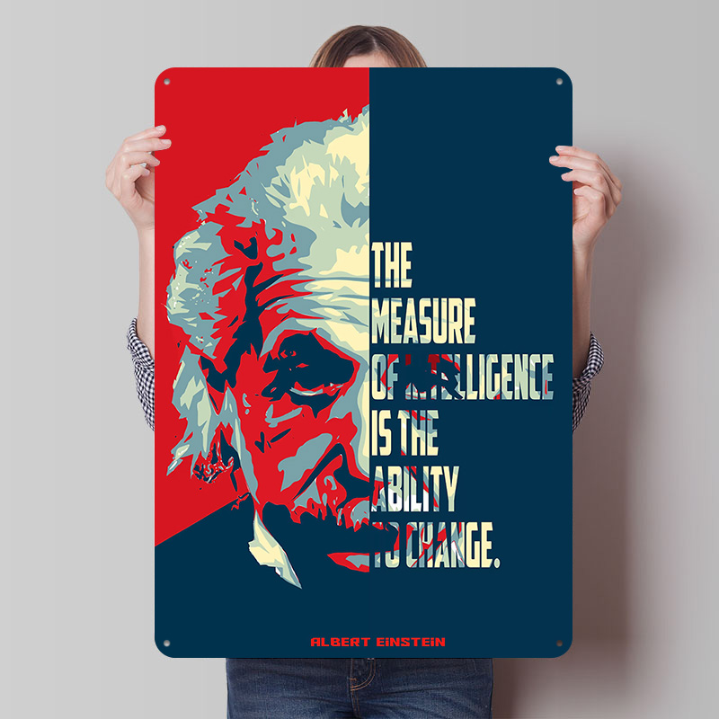 Albert Einstein Quotes Tinplat - Retro Poster Gaming recension och pris