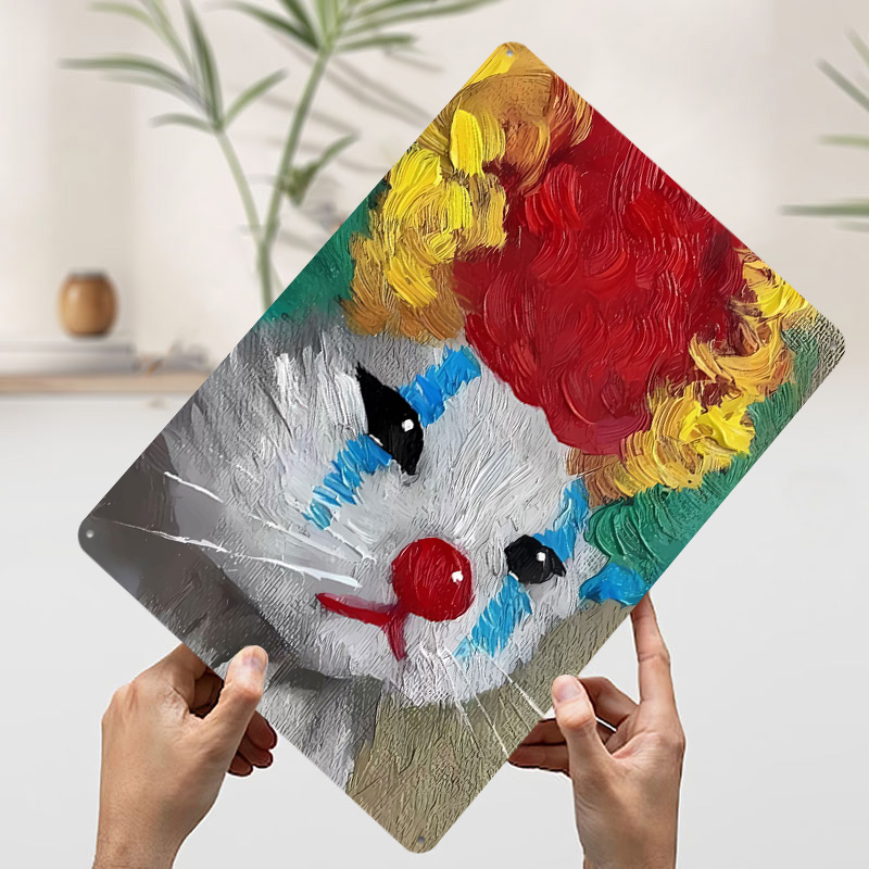 Sad Clown Cat Painting Tinplat - Retro Poster Gaming recension och pris
