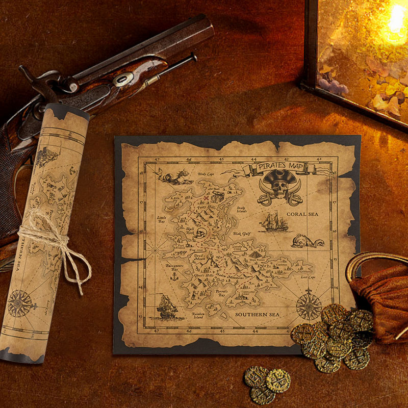 Pirate Adventure Treasure Hunt - Retro Poster Gaming recension och pris