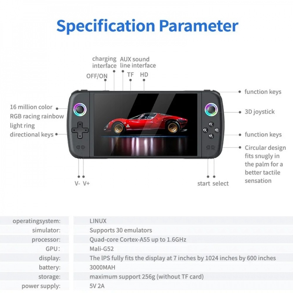 M27 7 Inch IPS Screen Handheld - Retro Gaming Station recension och pris