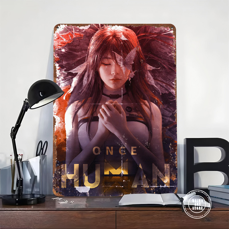 Once Human Digital Art Tin Pos - Retro Poster Gaming recension och pris