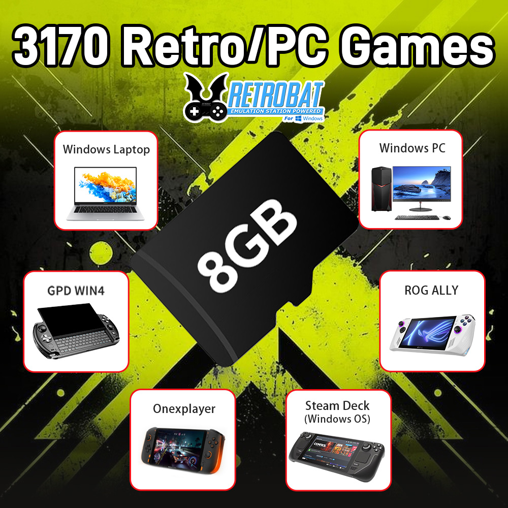 8GB Game TF Card with 3170 Ret - Retro Gaming Emulator Console recension och pris